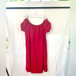 ASOS red off-the-shoulder maternity dress, size US8/UK12